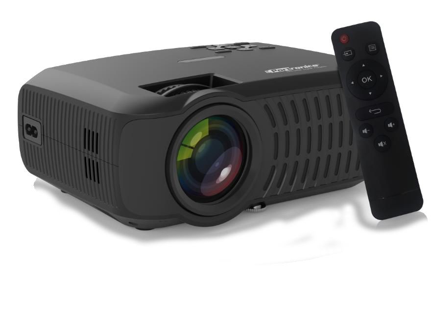 Portronics BEEM 200, 200 Lumen Bright Full HD Multimedia LCD Projector, Upto 120 inch Large Screen